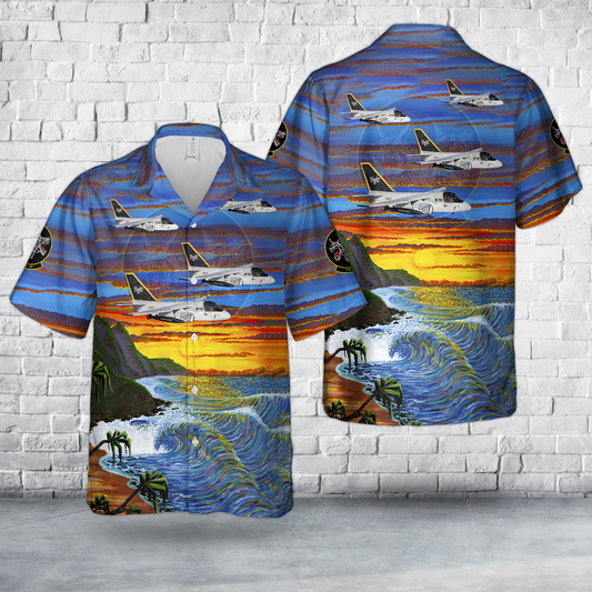 US Navy Lockheed S-3 Viking of VX-30 "Bloodhounds" Hawaiian Shirt