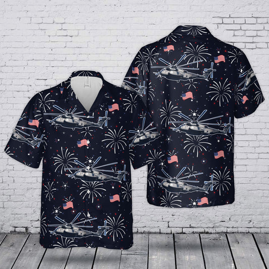 US Navy MH-53E Sea Dragon 4th July 250th Anniversary 1776-2026 Hawaiian Shirt