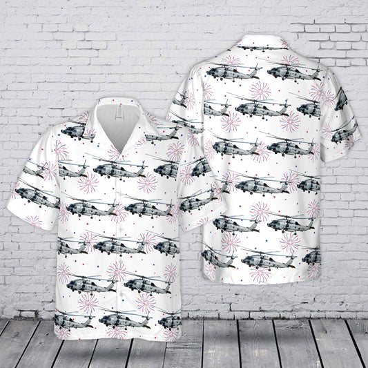 US Navy MH-60R Seahawk 4th July 250th Anniversary 1776-2026 Hawaiian Shirt