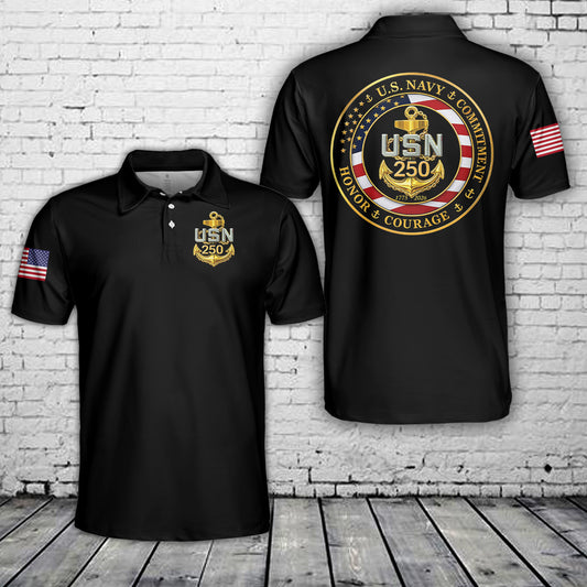 US Navy Master Chief 1775-2025 - 250TH Anniversary Polo Shirt