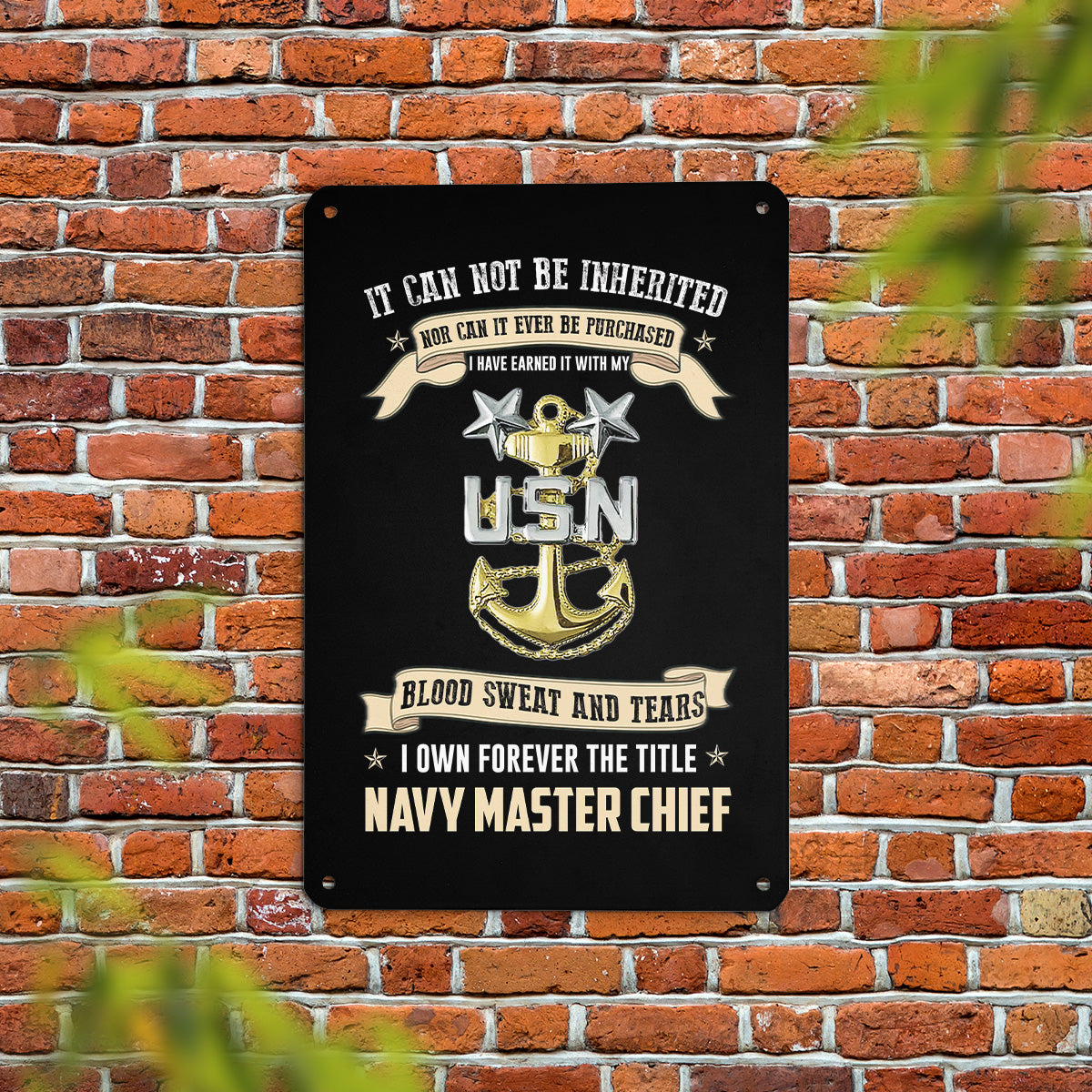 US Navy Master Chief Decorative Metal Sign DLTT2104PL11 – Merch Gears