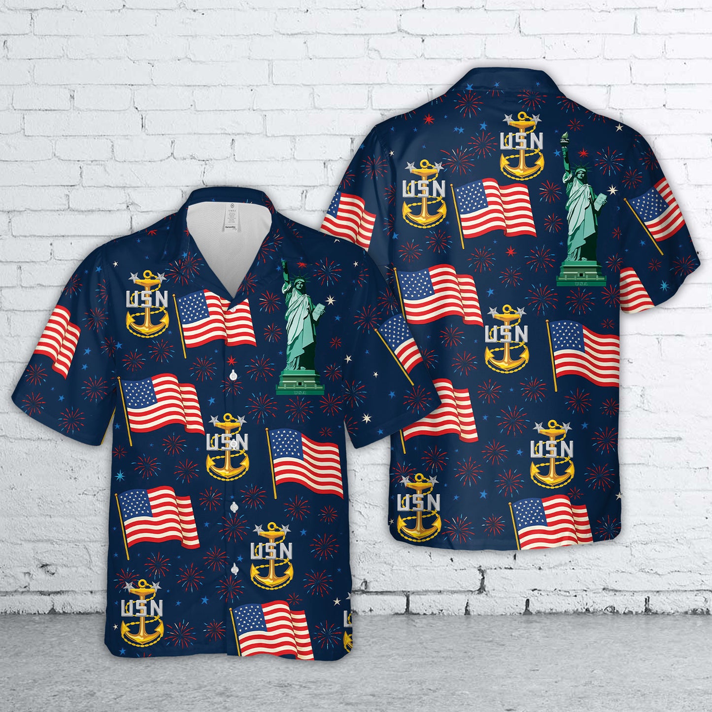 US Navy Master Chief Petty Officer (MCPO), 4th Of July Hawaiian Shirt