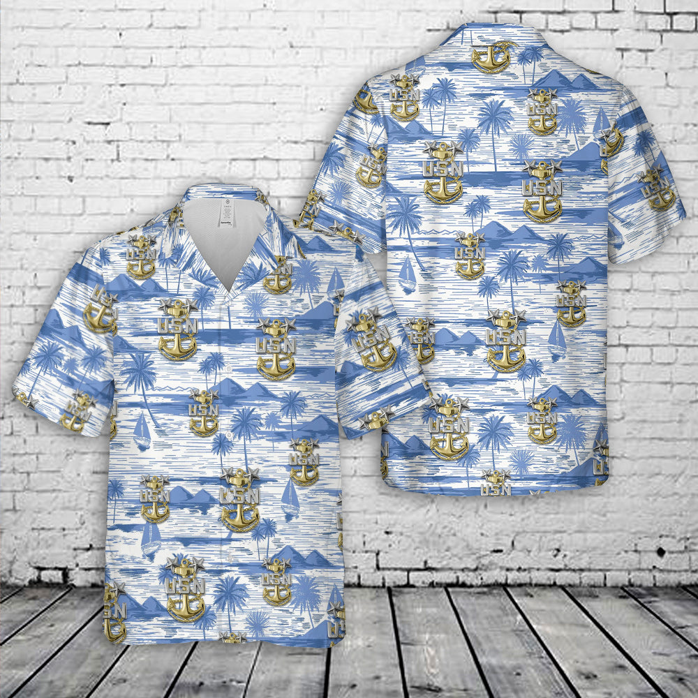 US Navy Master Chief Petty Officer of the Navy (MCPON) Hawaiian Shirt