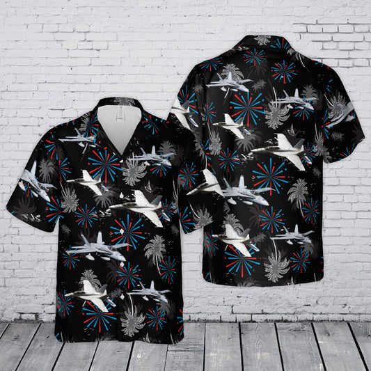 US Navy McDonnell Douglas F/A-18 Hornet 4th July 250th Anniversary 1776-2026 Hawaiian Shirt