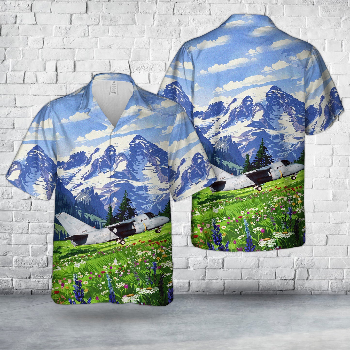 US Navy Lockheed S-3A Viking (BuNo 158861) from Anti-Submarine Squadron 27 (VS-27) "Seawolves" Hawaiian Shirt