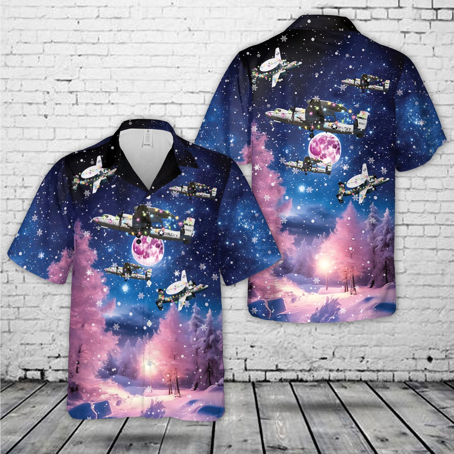 US Navy Northrop Grumman E-2 Hawkeye Christmas Hawaiian Shirt