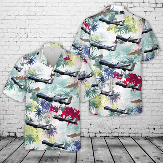 US Navy Northrop Grumman MQ-4C Triton Hawaiian Shirt