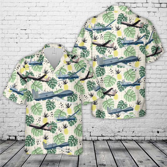 US Navy Northrop Grumman MQ-4C Triton Hawaiian Shirt