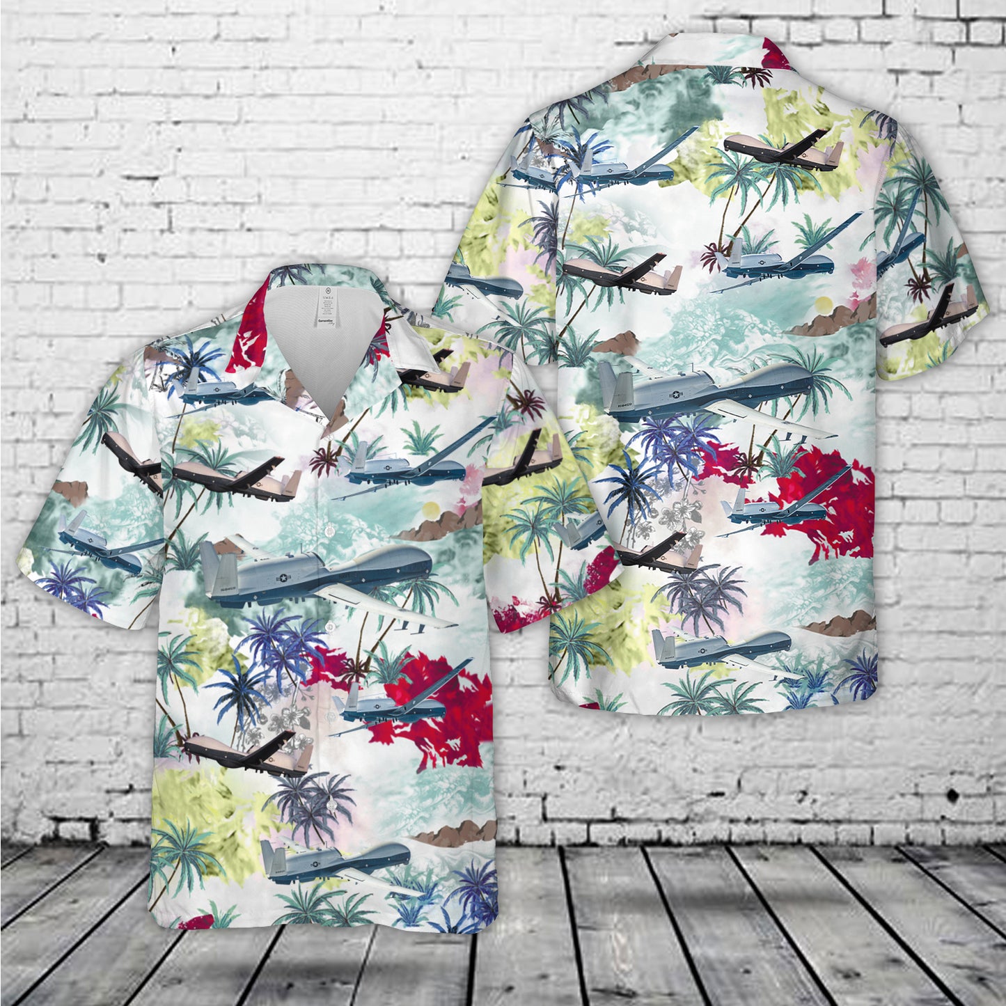 US Navy Northrop Grumman MQ-4C Triton Hawaiian Shirt