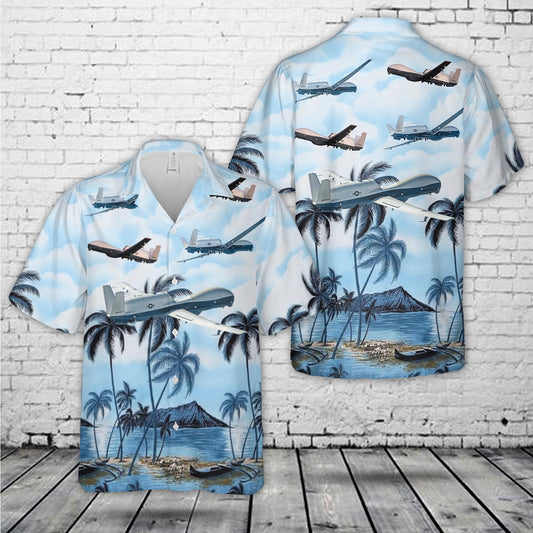 US Navy Northrop Grumman MQ-4C Triton Hawaiian Shirt