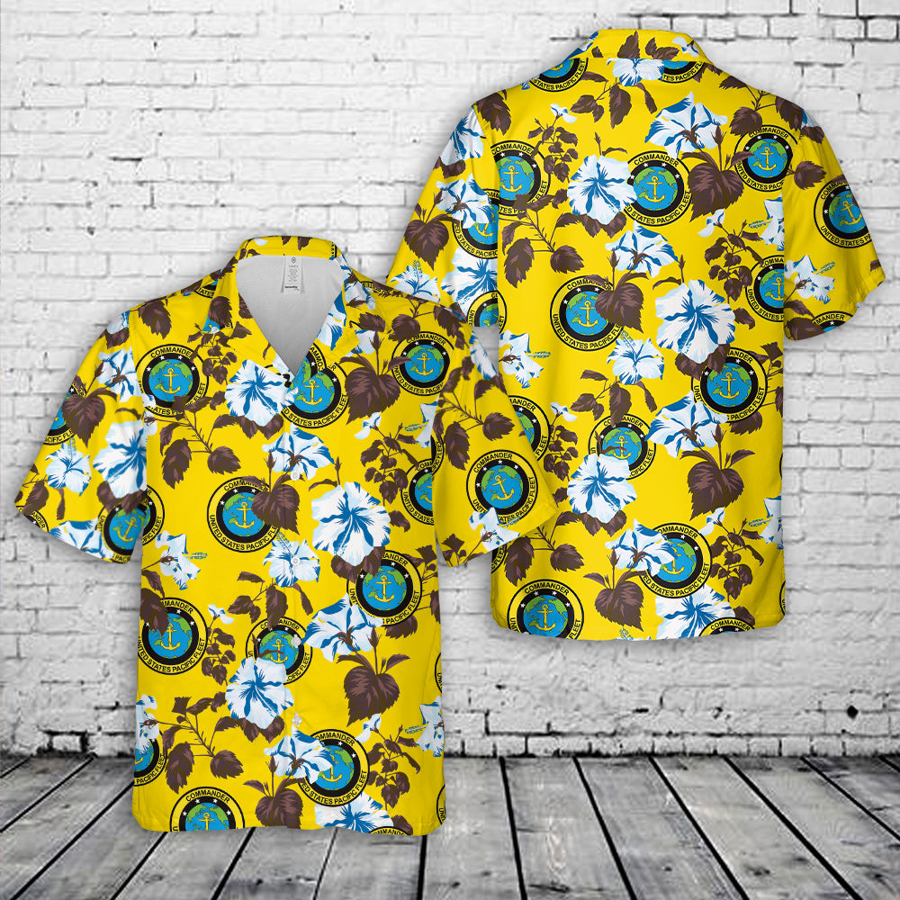 US Navy Pacific Fleet Commander Hawaiian Shirt