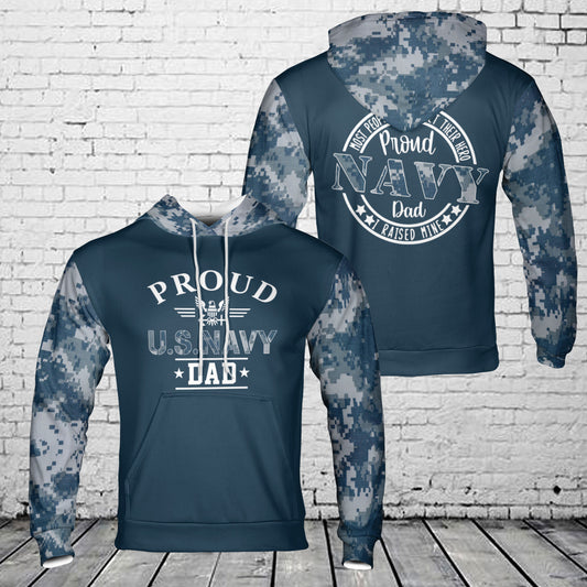 US Navy Proud Navy Dad 3D Hoodie
