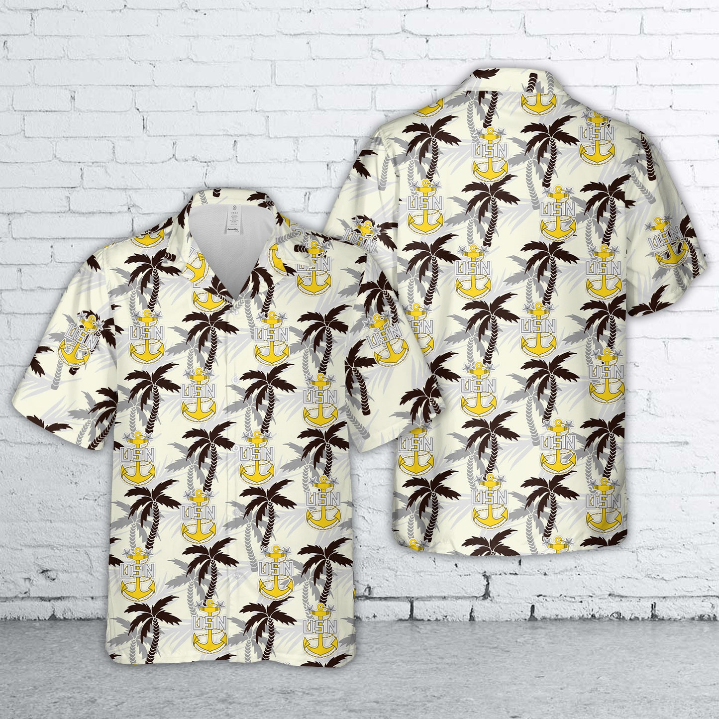 US Navy Rank E-9 Master Chief Petty Officer Insignia Hawaiian Shirt