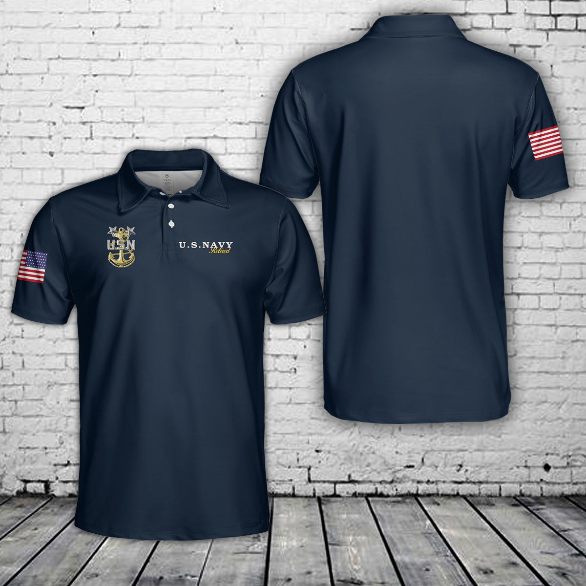 US Navy Retired Master Chief Polo Shirt