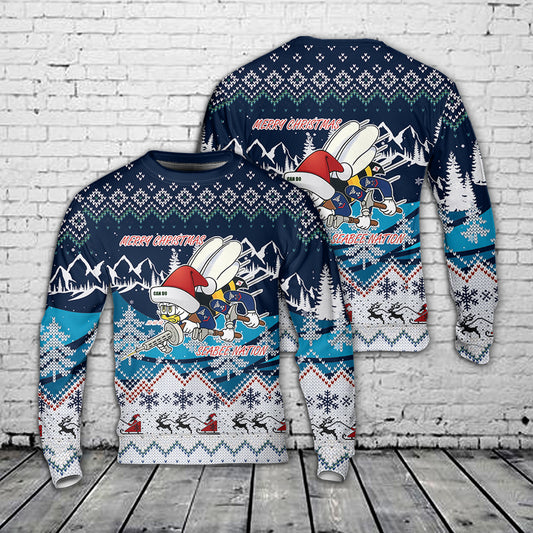 US Navy SEABEES AOP Ugly Christmas Sweater