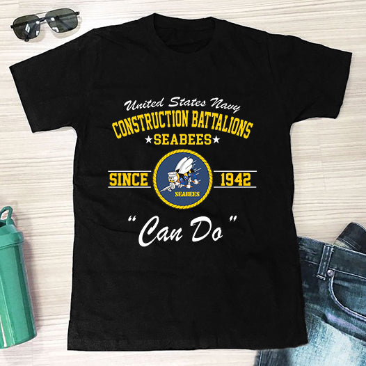 US Navy SEABEES Naval Construction Force (NCF) Classic Unisex T-Shirt Gildan 5000 (Made In US)