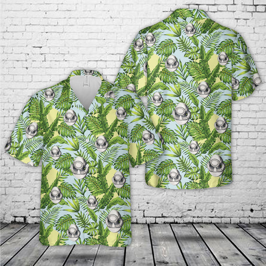 US Navy Scuba Diver Badge Hawaiian Shirt