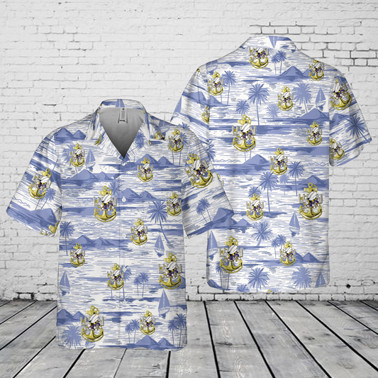 US Navy Seabees Chief Pocket Hawaiian Shirt