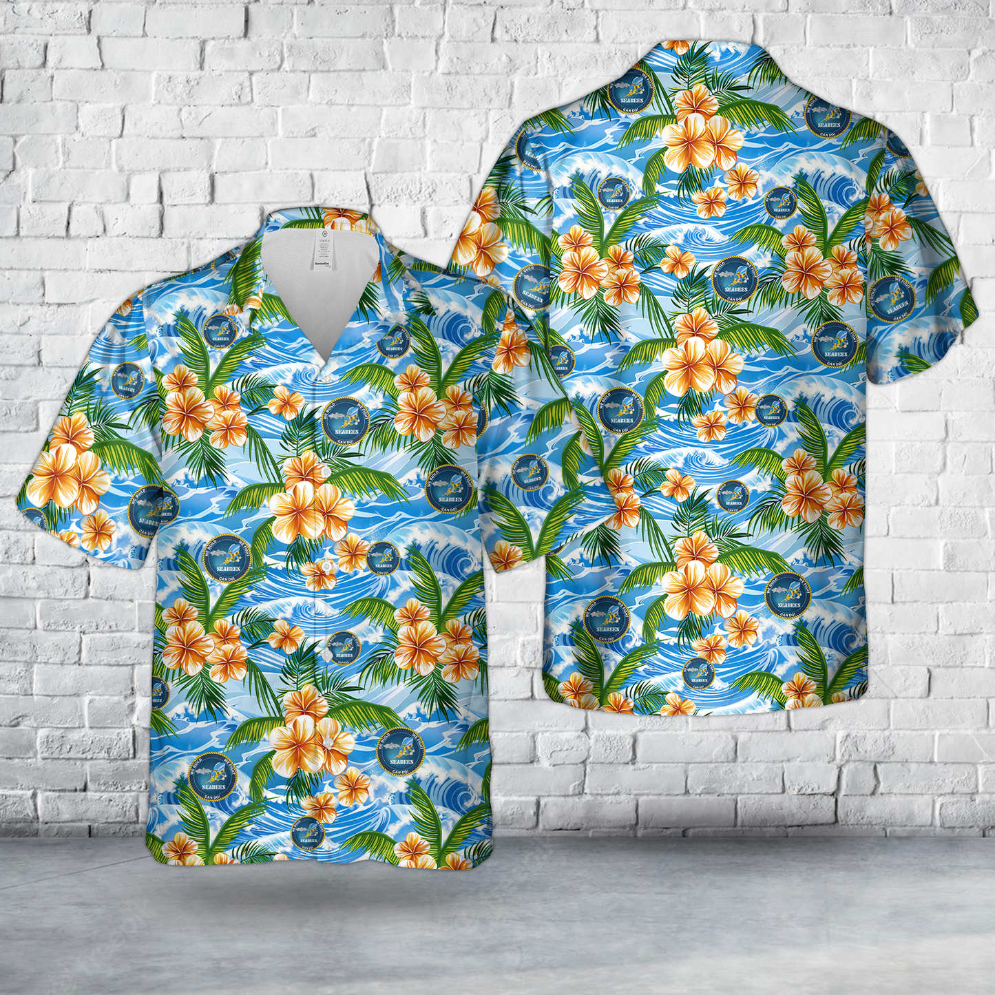 US Navy Seabees Enlisted Hawaiian Shirt