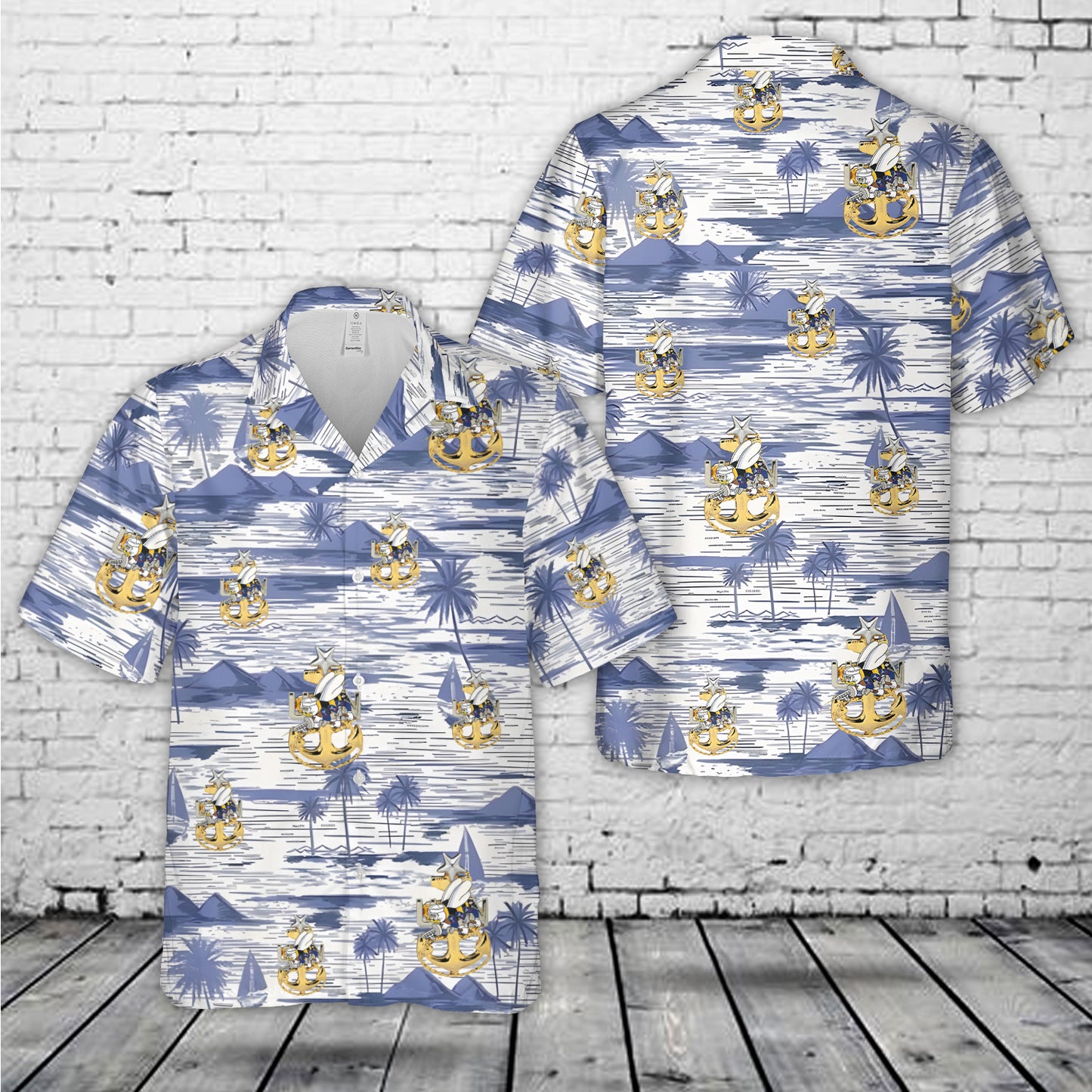 US Navy Seabees Senior Chief Hawaiian Shirt