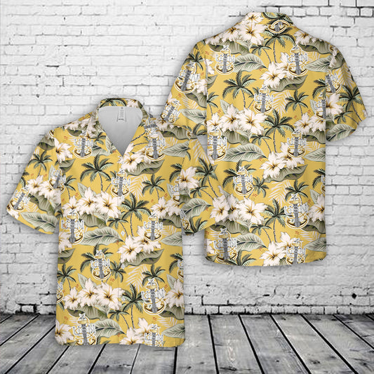 US Navy Senior Chief Petty Officer Backbone Hawaiian Shirt