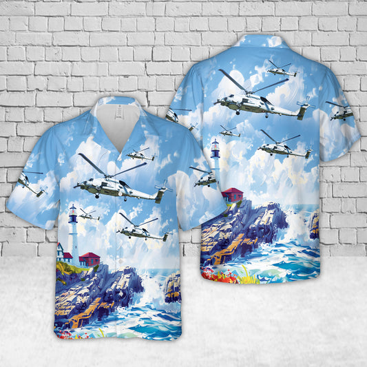 US Navy Sikorsky MH-60R Seahawk 167010 HSM-49 Det. 2 "King Crabs." Hawaiian Shirt