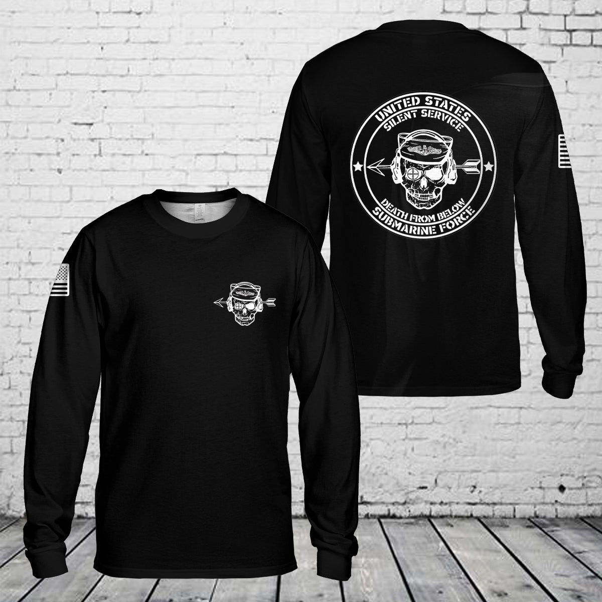 US Navy Silent Service AOP Long Sleeve Shirt