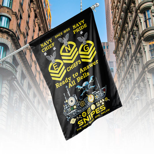US Navy Snipes CPO Vertical House Flag