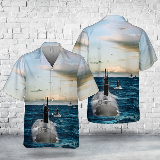 US Navy Submarine Bubblehead Pocket Hawaiian Shirt