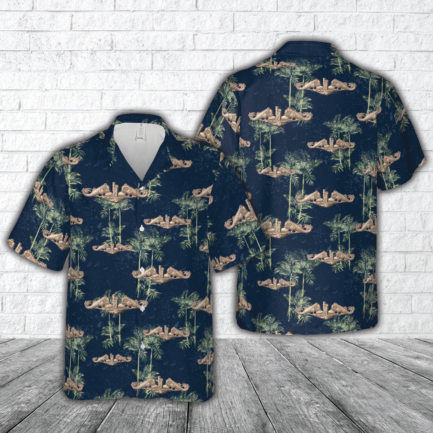 US Navy Submarine Warfare Insignia Hawaiian Shirt