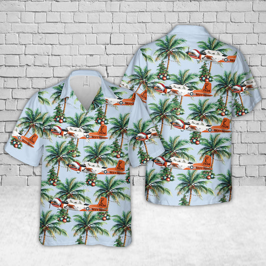 US Navy T-34 Mentor Christmas Hawaiian Shirt