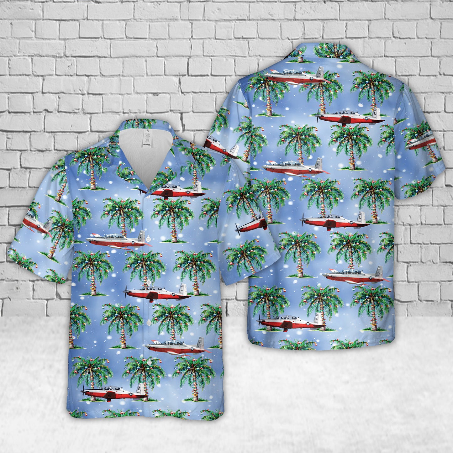 US Navy T-6 Texan II Christmas Hawaiian Shirt