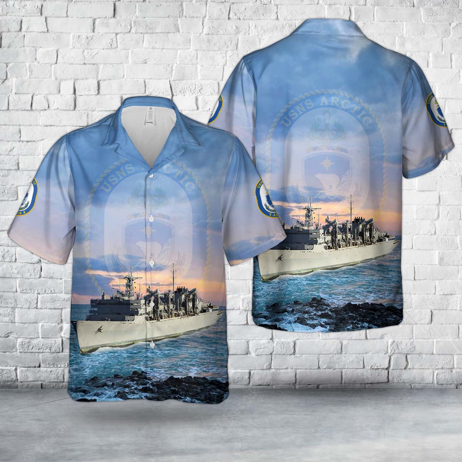 US Navy USNS Arctic (T-AOE-8) Hawaiian Shirt