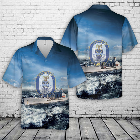 US Navy USNS Big Horn (T-AO-198) Hawaiian Shirt