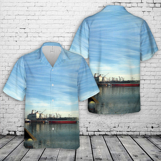 US Navy USNS Henry Eckford (T-AO-192) Hawaiian Shirt