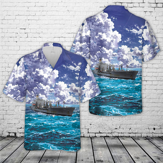 US Navy USNS Leroy Grumman (T-AO-195) Hawaiian Shirt