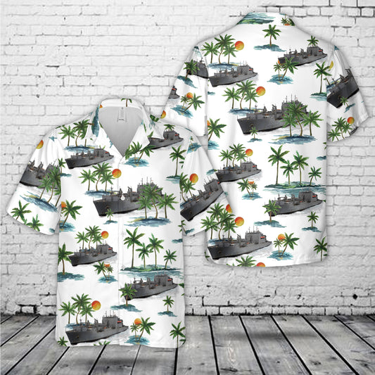 US Navy USNS Lewis and Clark (T-AKE-1) Hawaiian Shirt
