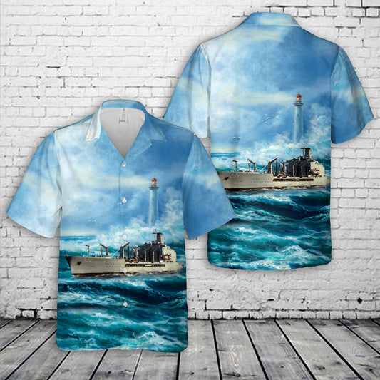 US Navy USNS Rappahannock (T-AO-204) Henry J. Kaiser-class underway replenishment oile Hawaiian Shirt