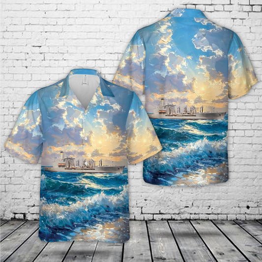 US Navy USNS Tippecanoe (T-AO-199) Henry J. Kaiser-class underway replenishment oiler Hawaiian Shirt