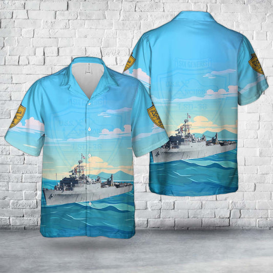 US Navy USS Anchorage (LSD-36) Hawaiian Shirt