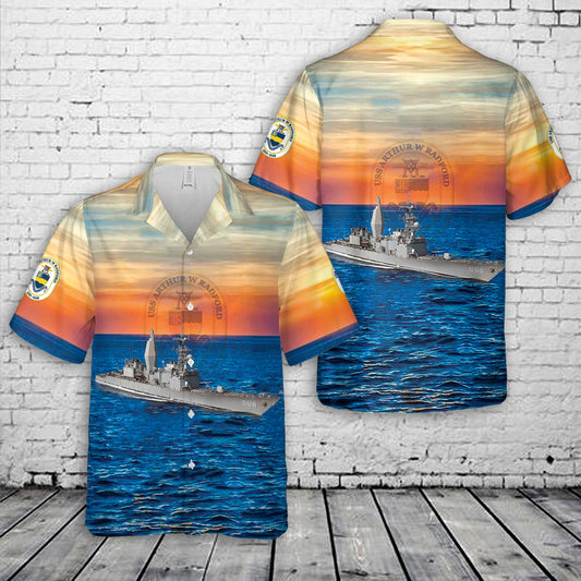 US Navy USS Arthur W. Radford (DD-968) Hawaiian Shirt