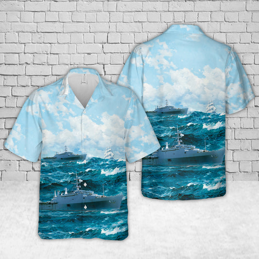 US Navy USS Austin (LPD-4) Hawaiian Shirt