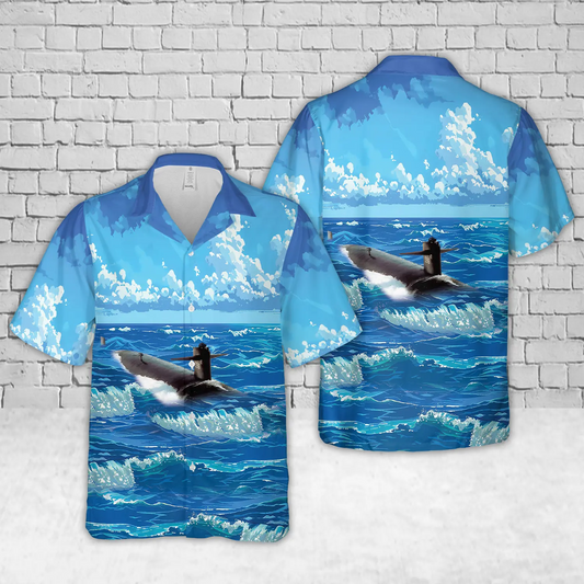 US Navy USS Barb (SSN-596) Hawaiian Shirt