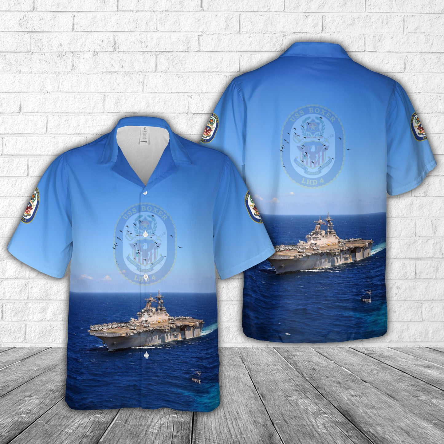 US Navy USS Boxer (LHD-4) Hawaiian Shirt