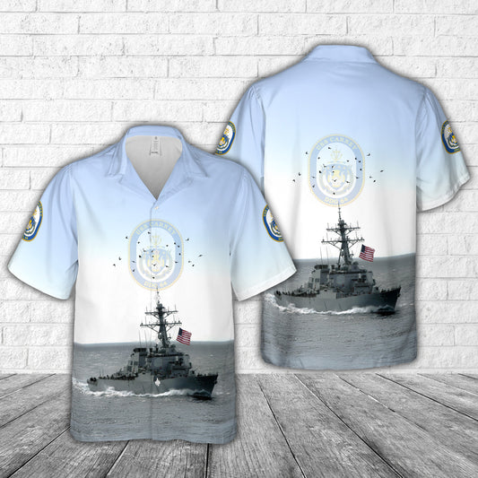 US Navy USS Carney (DDG-64) Hawaiian Shirt