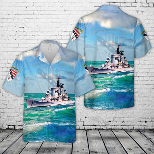 US Navy USS Chicago (CG-11) Hawaiian Shirt