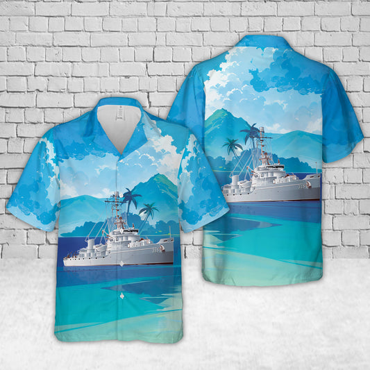 US Navy USS Chief (AM-315) Hawaiian Shirt
