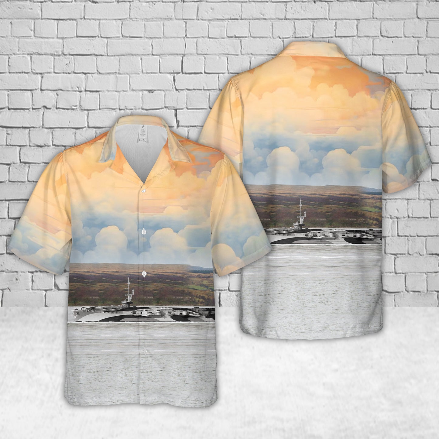 US Navy USS Commencement Bay (CVE-105) Commencement Bay-class escort carriers Hawaiian Shirt