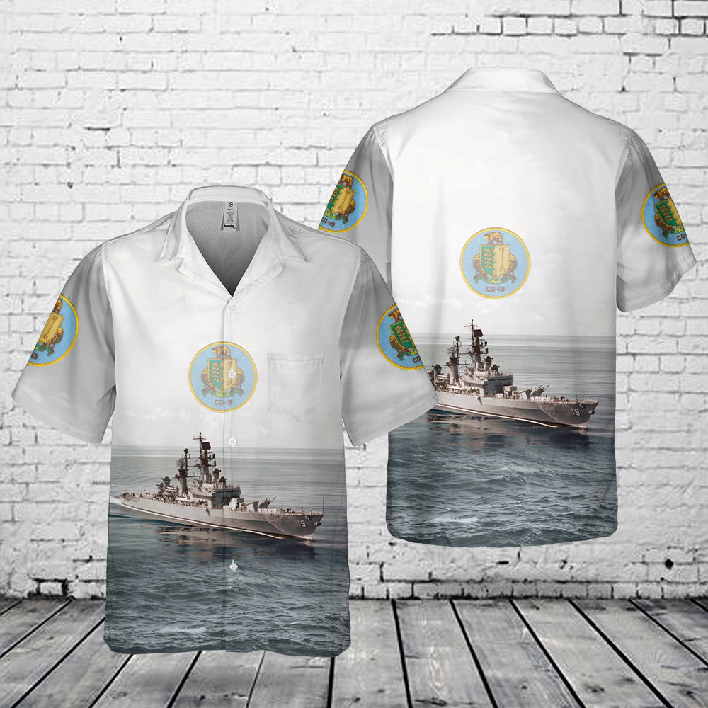 US Navy USS Dale (DLG-19/CG-19) Leahy-class cruiser Pocket Hawaiian Shirt