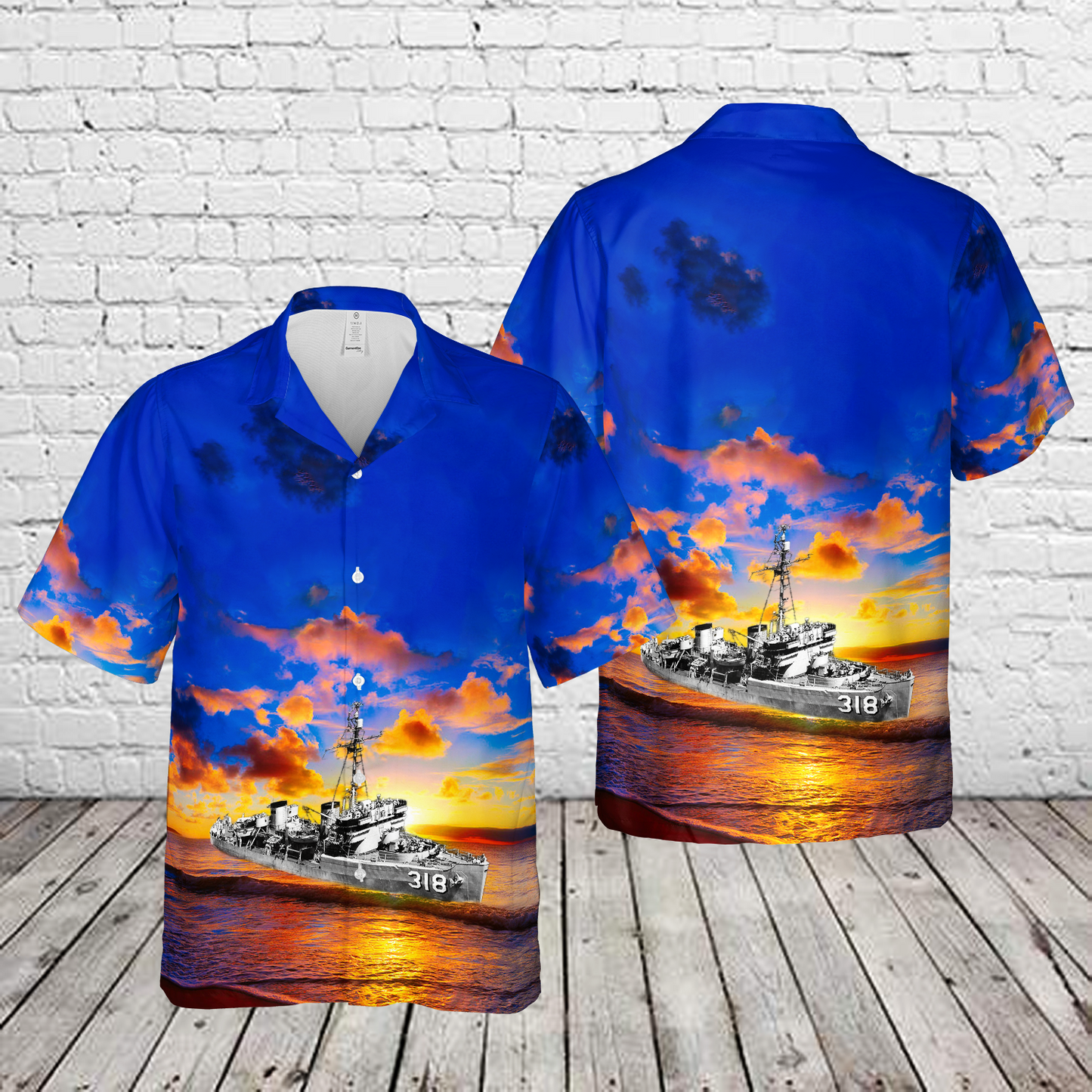 US Navy USS Devastator (AM-318) Hawaiian Shirt